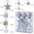 22 PCs Christmas Balls Ornament Shatterproof Plastic Christmas Tree Decorations With Star Hanging Rope red