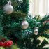 22 PCs Christmas Balls Ornament Shatterproof Plastic Christmas Tree Decorations With Star Hanging Rope red