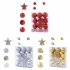 22 PCs Christmas Balls Ornament Shatterproof Plastic Christmas Tree Decorations With Star Hanging Rope red