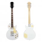 22-fret Electric Guitar For Beginner 2 Volumes 2 Timbre 3-level Professional Playing Plucked Musical Instrument White