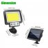 220000 Lumens Solar Street Light 3 Lighting Modes Waterproof 117cob Wall Lamp for Outdoor Garden Yard without RC