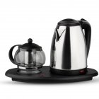 2200w Electric Kettle Teapot Set Leakproof Stainless Steel Hot Water Boiler With 360 Degree Rotating Base EU plug