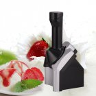 220V Household Electric Fruit Ice Cream Machine Ice Cream Maker Home Appliance 17   16   35CM Silver Black