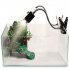 220V Lampshade Temperature Controllable Light Stand Holder for Aquarium Amphibians Reptile Tortoise Flat Plug white
