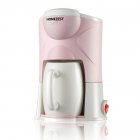 220V Portable Mini Home Automatic Coffee Maker with Ceramic Cup Pink national standard   British standard adapter