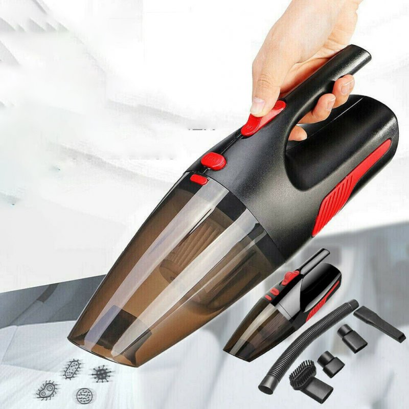220v Wireless/Wired Hand Held Car Vacuum Cleaner Portable Car Wet Dry One-key Control Vacuum Cleaner With Light Car Auto Home Duster Wireless black