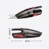 220v Wireless Wired Hand Held Car Vacuum Cleaner Portable Car Wet Dry One key Control Vacuum Cleaner With Light Car Auto Home Duster Wired black