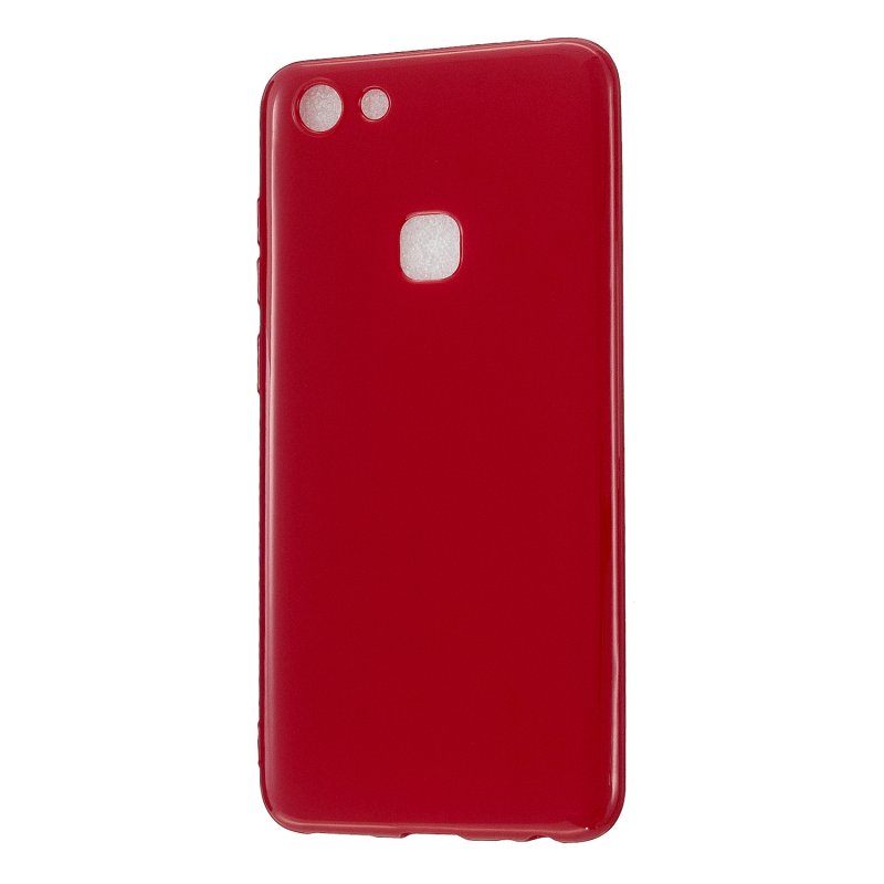 For VIVO Y75/Y79 Cellphone Case Glossy TPU Phone Shell Smartphone Soft Cover Heavy Duty Protection Rose red
