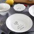 22Pcs Set Simple Pattern Stackable Ceramic Tableware Bowl Plate Chopsticks Spoon Set
