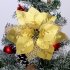 22cm Christmas  Flower Artificial Lifelike Flowers Party Christmas Tree Wreath Decoration Blue