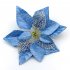 22cm Christmas  Flower Artificial Lifelike Flowers Party Christmas Tree Wreath Decoration Blue