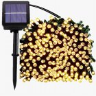 22m 200 LEDs Outdoor Solar String Light With Solar Panel IP65 Waterproof Energy Saving Led Fairy Lights For Garden Path Yard Decoration Warm white