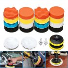 22pcs 3In/80 Mm Buffing Pads With Suction Cups Portable Self-adhesive Design Sponge Pads Power Tool Parts Accessories 3 inch 22 piece set