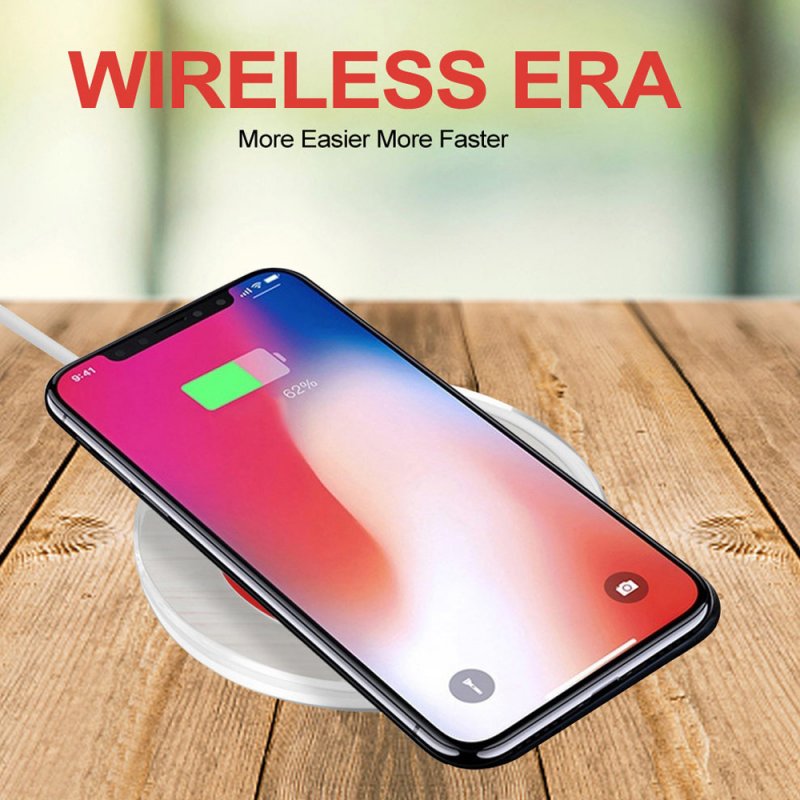 Wireless Charger Ultra-Thin Crystal Round Wireless Charging for Samsung Galaxy S9 Note Edge iPhone Xiaomi Huawei Mobile Phone Charger 