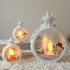 23cm Christmas Hanging LED Glowing Lantern With Santa Candles Battery Powered Night Light Christmas Gift For Indoor Outdoor Decoration snowman bronze