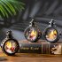 23cm Christmas Hanging LED Glowing Lantern With Santa Candles Battery Powered Night Light Christmas Gift For Indoor Outdoor Decoration snowman bronze