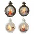 23cm Christmas Hanging LED Glowing Lantern With Santa Candles Battery Powered Night Light Christmas Gift For Indoor Outdoor Decoration snowman bronze
