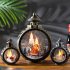 23cm Christmas Hanging LED Glowing Lantern With Santa Candles Battery Powered Night Light Christmas Gift For Indoor Outdoor Decoration snowman bronze