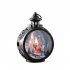23cm Christmas Hanging LED Glowing Lantern With Santa Candles Battery Powered Night Light Christmas Gift For Indoor Outdoor Decoration snowman bronze