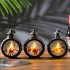 23cm Christmas Hanging LED Glowing Lantern With Santa Candles Battery Powered Night Light Christmas Gift For Indoor Outdoor Decoration snowman bronze