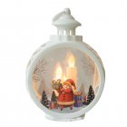 23cm Christmas Hanging LED Glowing Lantern With Santa Candles Battery Powered Night Light Christmas Gift For Indoor Outdoor Decoration santa white