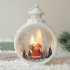 23cm Christmas Hanging LED Glowing Lantern With Santa Candles Battery Powered Night Light Christmas Gift For Indoor Outdoor Decoration santa white