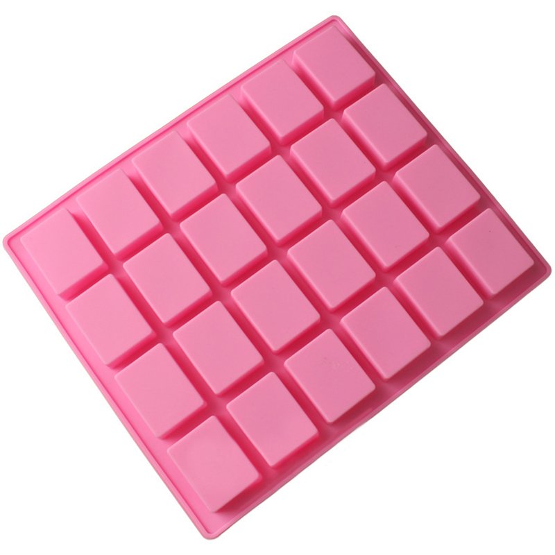 24 Cavities Rectangle Silicone Oven Handmade Cake Moulds Soap DIY Moulds Chocolate Mold 24.5x20.5x1.5cm