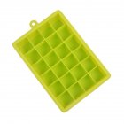 24 Grid Silicone Ice Cube Tray Molds DIY Desert Cocktail Juice Maker Square Mould Grass green