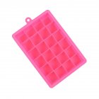 24 Grid Silicone Ice Cube Tray Molds DIY Desert Cocktail Juice Maker Square Mould Rose red