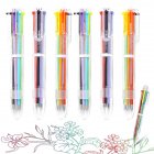 24 Pack 0 5mm 6 in 1 Multicolor Ballpoint Pen 6 Colors Retractable Ballpoint Pens Kids Party Favors Pen 0 5