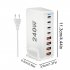 240W Multifunctional USB Charger Hub 4 USB A 4 USB C Hub PD Adapter Charging Block Plug Adapter Black US Plug