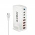 240W Multifunctional USB Charger Hub 4 USB A 4 USB C Hub PD Adapter Charging Block Plug Adapter Black US Plug