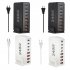 240W Multifunctional USB Charger Hub 4 USB A 4 USB C Hub PD Adapter Charging Block Plug Adapter Black US Plug