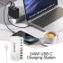 240W Multifunctional USB Charger Hub 4 USB A 4 USB C Hub PD Adapter Charging Block Plug Adapter Black US Plug