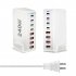 240W Multifunctional USB Charger Hub 4 USB A 4 USB C Hub PD Adapter Charging Block Plug Adapter Black US Plug
