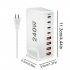 240W Multifunctional USB Charger Hub 4 USB A 4 USB C Hub PD Adapter Charging Block Plug Adapter Black US Plug