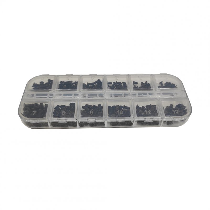 240pcs Small Screws Kit For Laptop Carbon Steel Countersunk / Flat Head Self-tapping Cross-Screws Repair Tool as shown in the picture