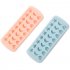 24Holes Non stick Silicone Mold Chocolate Cake Love Heart Shaped Bakeware Baking Jelly Mould Sky blue