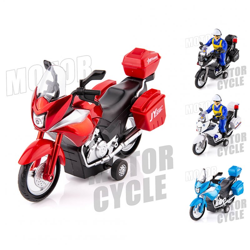 1:14 Alloy Motorcycle Model Simulation Pull-back Diecast Motorcycle With Figure Doll For Boys Birthday Christmas Gifts Home Decor VB32513 