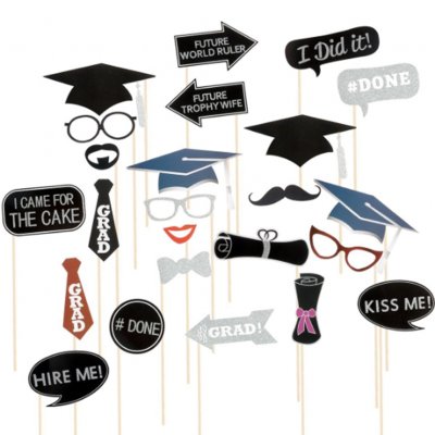Wholesale 24pcs 30pcs Graduation Ceremony Paper Photo Props Party