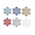 24Pcs 4 Inches Glittering Snowflower Shape Decoration for Christmas Tree Four color combination