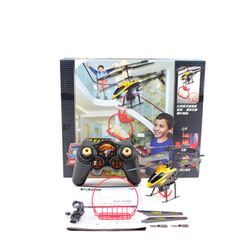 WLtoys V388 RC Helicopter with Hanging Basket 3.5 Channel Remote Control Aircraft Model Toys