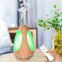 24V Ultrasonic Air Humidifer Light Aroma Essential Oil Diffuser Wood Grain USB Mist Maker for Home Light wood grain U S  regulations