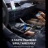 24W Car Charger Adapter Dual Ports Fast Charging QC3 0 LED Color Ambient Light Overcurrent And Overvoltage Protection Cigarette Lighter USB Charger black CCN03 