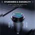 24W Car Charger Adapter Dual Ports Fast Charging QC3 0 LED Color Ambient Light Overcurrent And Overvoltage Protection Cigarette Lighter USB Charger black CCN03 