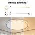 24W LED Ceiling Light With Remote Control 3000K 6500K Color Temperature Infinite Dimming Dimmable Ceiling Light For Bedroom Living Room Dining Room US standard 