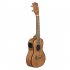 24inch Ukulele Sapele Wood with LCD EQ Carrying Bag Capo Strings Strap Musical Instrument for Ukulele Beginner Wood color