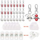 24pcs Guardian  Angel  Keychain Wedding Banquet Table Decoration Birthday Party Christmas Gift White red