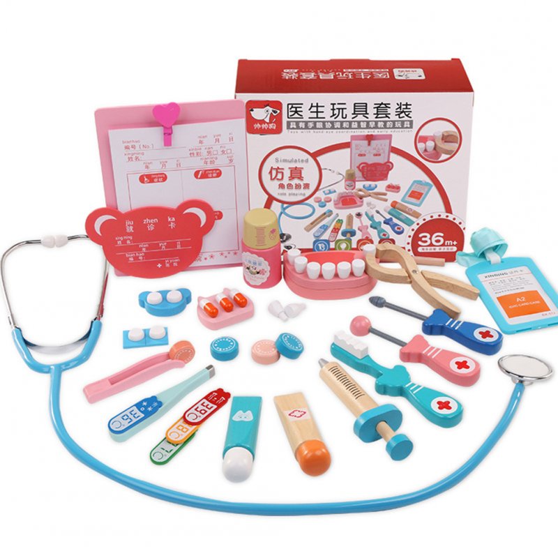 24pcs/set Dentist Toys Out-call Suit Childrens Doctor Toy Set Imitated Medical Kit Medical Toys