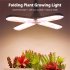 24w 36w 48w Foldable Led Grow Light Full Spectrum E27 Plant Growing Light Phytolamp Bulb For Indoor Plants Flower Seedling 24W Two Leaves Lamp